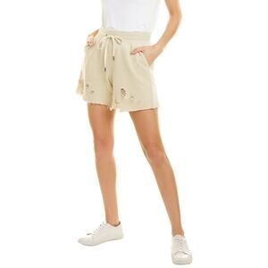 NWT n:Philanthropy Coco Beige Distressed Sweat Shorts Women's Size Small